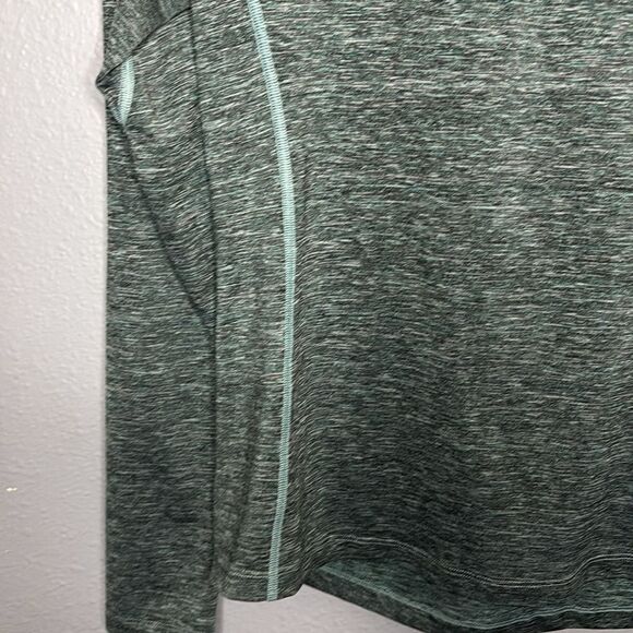Columbia Gray and Teal Heathered 1/4 Zip Pullover Reflective Top Size Small - Picture 5 of 9